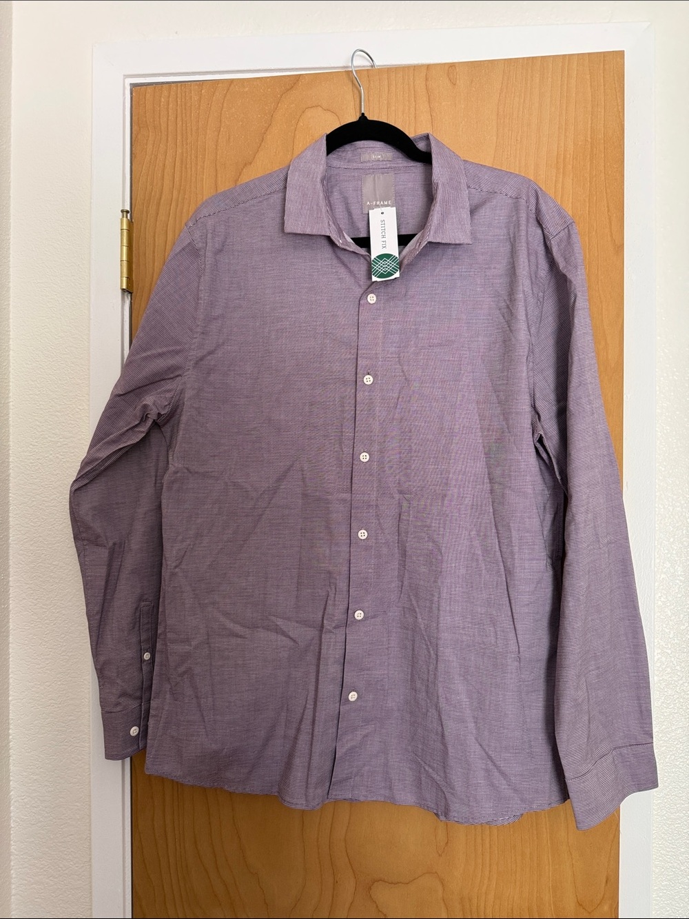 Frame Denim Men's Lavender-Gray Dress Shirt